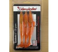 Sidewinder Sandal bait / fishing bait, 25 g, 15 cm (6 inch), 3 pieces, Orange - Flo Orange