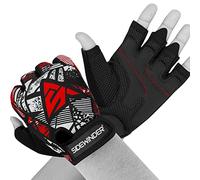 Sidewinder Workout Weight lifting Gloves Breathable Workout Gloves for Men and Women Anti Slip Padded Shock-Absorbing Extra Grip Palm Protection Half Finger Exercise Gloves for Cycling Gym Training