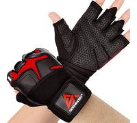 Sidewinder Workout Weight lifting Gloves with Wrist Wrap Support for Men and Women Wrist Support Padded Extra Grip Palm Protection Fingerless Exercise Gloves for Cycling, Gym, Climbing, Training