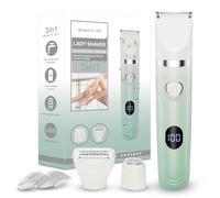 SIDHGN 3-in-1 Painless Bikini Trimmer for Women - Electric Pubic Hair Shaver with Ceramic Blade, Wet/Dry USB Razor for Underarm/Leg/Body, Rechargeable Ladies Grooming Kit