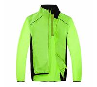 SIDHU Cycling Jacket Mens Women Reflective Waterproof High Visibility Running Jacket Lightweight Breathable Hi Vis Mountain Bike Jacket Windbreaker MTB Jersey for Cycling Running Jogging,Green-XL