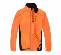 SIDHU Cycling Jacket Mens Women Reflective Waterproof High Visibility Running Jacket Lightweight Breathable Hi Vis Mountain Bike Jacket Windbreaker MTB Jersey for Cycling Running Jogging,Orange-4XL