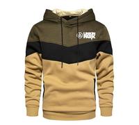 SIDHU Men's Hoodie for Linkin Park Packable Patchwork hoodies Pullover Streetwear Casual Hooded Sweatshirt for Hiking Travelling Camping,Army Green-S