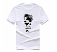 Sidhu Moose Wala T-Shirt Indian Singer Legend Never Die Fans Unisex Gift Adults Kids Tee Top White