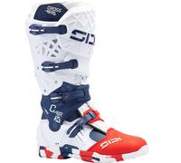 Sidi Crossair X CE Motorcycle Off-Road Adventure Boots - White / Navy / Red
