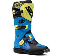 Sidi Flame Kids Motocross Boots, black-blue-yellow, size 42