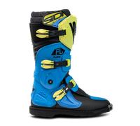 Sidi Flame Kids Motocross Boots, black-blue-yellow, size 35