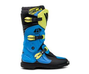 Sidi Flame Youth MX Boots Light Blue/Lime41 Light Blue,Lime
