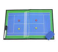 SIDID Tennis Tactics Board Magnetic Foldable PU Material Erasable Athlete Training Game Board, Strategy Coaching Clipboard with Marker Pieces, Eraser and Pen