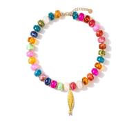 Sidlens Chunky Beaded Seashell Starfish Fish Necklace for Women Big Boho Statement Fish Shell Charm Necklace Colorful Resin Pendant Beachy Jewelry Summer Coastal Vacation Gifts, adjustable, Resin, No