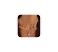 Sidlens Gold Silver Cross Necklaces for Women Gold Chunky Cross Chain Choker Necklace Paperclip Chain Christian First Communion Christmas Jewelry Accessorie Gifts, M, Metal, No Gemstone