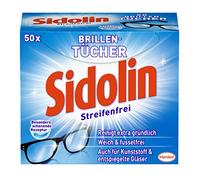 Sidolin Glasses Cleaning Wipe, 50 Count, Lemon Scent, Cloth Form, Packet of 50 Sheets
