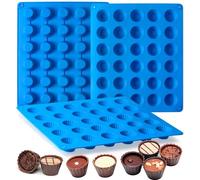 Sidosir 3pcs Peanut Butter Cup Mold, Silicone Mini Tart Pan for Bite Size Fat Bombs, Silicone Chocolate Candy Mold for Brownie (Bite Size Cup)