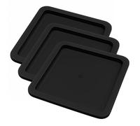 SIDSONS A4 Drawer Lid Only, Replacement Top for Slim Storage Tower, Compatible with 1, 2, 3, 4, 6, 8 Tier, Strong Plastic Lid, Easily Create Multiple Tier Unit Completely (Lid Only Black, 3x Lid)