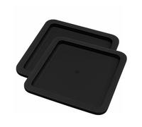 SIDSONS A4 Drawer Lid Only, Replacement Top for Slim Storage Tower, Compatible with 1, 2, 3, 4, 6, 8 Tier, Strong Plastic Lid, Easily Create Multiple Tier Unit Completely (Lid Only Black, 2x Lid)