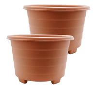 SIDSONS Plastic Plant Pots Flower Pot No Drainage Holes, Garden Planters for Outdoor, Plant Containers for Home, Garden Flower Pots, Ideal For Indoor & Outdoor Use tERRACOTTA 39cm Set of 2,