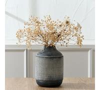 SIDUCAL Ceramic Rustic Farmhouse Vase, Boho Vase with Sand Glaze Finish, Decorative Pottery Flower Vase for Home Decor, Table, Living Room Decoration, Shelf Decoration, Mantle Mantle