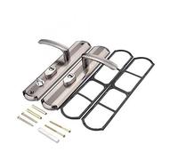 siduytin 1 Pair Security Door Handle Entry Lever Stainless Steel Household Interior Replacement Lock Panel Conference Room Apartment