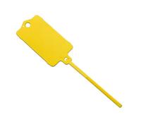 siduytin 100pcs/set Secure Plastic Key Tags Wide Range Of Uses And Long-lasting Serrated Tension Sealing Strap With Large Label, Yellow