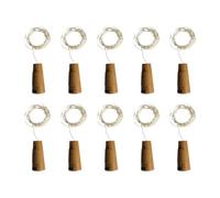 siduytin 10pack/lot Fairy Lights for Wine Bottles Magical Atmosphere with Easy-to-Operate Cork Lights Plastic Wine Bottle Light, red