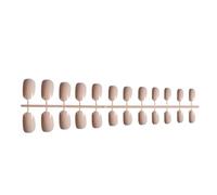 siduytin 24 Pieces Solid Coffin False Nails Wearable French Style DIY Artificial Novel Elegant Personality Acrylic Nail, Type5