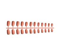 siduytin 24 Pieces Solid Coffin False Nails Wearable French Style DIY Artificial Novel Elegant Personality Acrylic Nail , Type4