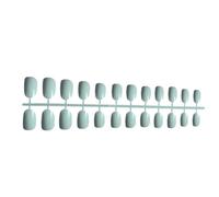 siduytin 24 Pieces Solid Coffin False Nails Wearable French Style DIY Artificial Novel Elegant Personality Acrylic Nail, Type3