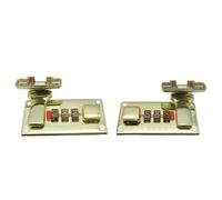 siduytin 2pack/lot Hasp with Combination Lock Best Choice for Securing Suitcase Alloy Replacement 3 Digit Combination, Golden, 65 * 33mm