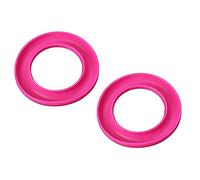 siduytin 2pcs Bobbin Holder Plastic Round Storage Box Rubber Ring Sewing Needles Saver Handicraft Portable Sewing Tools, Rose Red