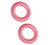siduytin 2pcs Bobbin Holder Plastic Round Storage Box Rubber Ring Sewing Needles Saver Handicraft Portable Sewing Tools, Pink