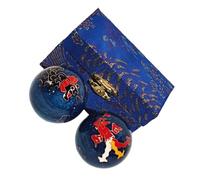 siduytin 2pieces Fatigue Relief Baoding Balls Finger Mobility and Relieve Stress Chinese Baoding Balls with Box Relieve Fatigue, Blue