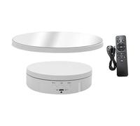 siduytin 360 Degree Mirror Covered Turntable Display Stand Adjustable Speed Rotating Display Stand With Remote Control Rotation Speed Angle Adjustable Turntable