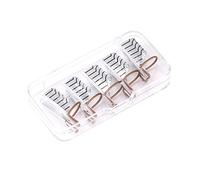siduytin 5 Pieces Reusable Plastic Nail Holder Arc Shape Adjustable Guide Protector French Nail Forms Clear Marking Lines Home, No.2