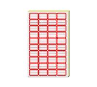 siduytin 50 Pieces/Bag Sugar Seasoning Bottles Label Stickers Jars Boxes Marking Adhesive Tags Portable Kitchen Accessories, Red