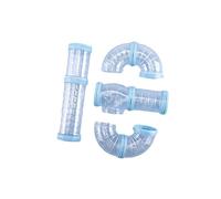 siduytin 8pcs/set DIY Maze For Hamsters Easy To Locate And Good Observation Hamster Cage Accessories ABS Tunnel For Hamster, Blue