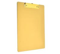 siduytin A4 Clipboard with Metal Clip Ensuring Sturdy Grip for Papers Stainless Steel Stainless Steel A4 Clipboard Clips Board, Gold 21 * 15CM
