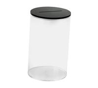 siduytin Acrylic Savings Jar Clear Bank Money Box Offers Large Capacity Storage Case Container Making Saving Money Fun and Engaging Saving Boxes Bedroom Living Room Decoration, Black, S