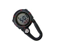 siduytin Carabiner Clip Watches Hook Clock Fashion Luminous Multi-Function Watch Compasses Temperature W locks Hospital, Black