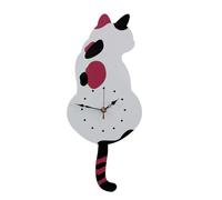 siduytin Cat Wall Clock Silent Operation Accurate Timekeeping ABS Cat Wall Clock With Pendulum Cat Pendulum Wall Clock Clocks, white