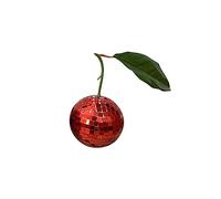 siduytin Cherry Disco Balls Decoration Modern Mushroom Kawaii Mirror ulated Glass Living Room Home Decor for Bar DJ Club, Red single, 10cm