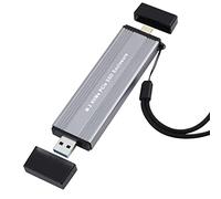 siduytin Dual USB Interface Drive Container Enclosure Aluminum Adapter External Cable Hard Box With Lanyard Plug and Play for Laptop