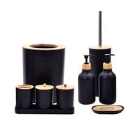 siduytin Durable Soap Dispenser Toothbrush Holder Soap Dish Bathroom Accessories Set Stylish and Versatile for Any Bathroom Accessories Set Complete Vanity