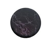 siduytin Elastic Barstool Chair Seat Cover Wide Application Easy to Clean Any Bar Setting Polyester Stretch Round Bar Stool Cover, Black Marble, 28-40cm Diameter