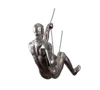 siduytin Exquisite Climbing Man Wall Sculptures Statue Add Charm To Home Unique Style Gift Choice Resin Climbing Man Wall Decor, silver Type 1