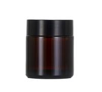 siduytin Extra Thick Amber Glass Bottle - No Leakage Secure Lock Multi-functional Screw Lid Reusable Smooth Line BPA-free, 100g Black, 100g