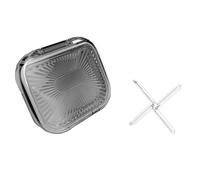 siduytin for Dental Case Braces Storage Box Mouth Guard Seal Transparent Container with Partition Toothpicks Cotton Swab Holder Travel, Transparent, S