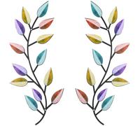 siduytin Gift Choice Metal Tree Leaf Wall Decoration Exquisite in Multiple Colors Iron Decorative Wall Metal Leaves Unique Style, Multi-Color 2