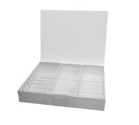 siduytin Large Capacity Nail Storage Box Features 30 Grids For Nail Art Designs Dustproof Decoration Box Organizer Large Capacity Art False Organizer Home, Clear, 24x19x4.5cm