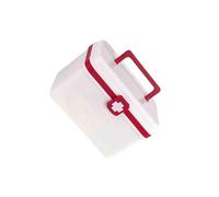 siduytin Medical Storage Case with Handle Portable Family First Aid Box for Travel Cosmetics and Sewing Supplies Organizer and Storage 2 Layer Tray Organizer Family First Aid Kits Box