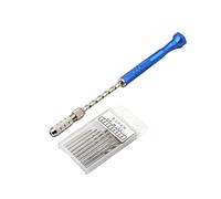 siduytin Micro Twist Drill Bits Pin Vise Precise Manual Tool Kit Non-slip Design Woodworking Resin Plastic Wood Keychain Craft, Type 2